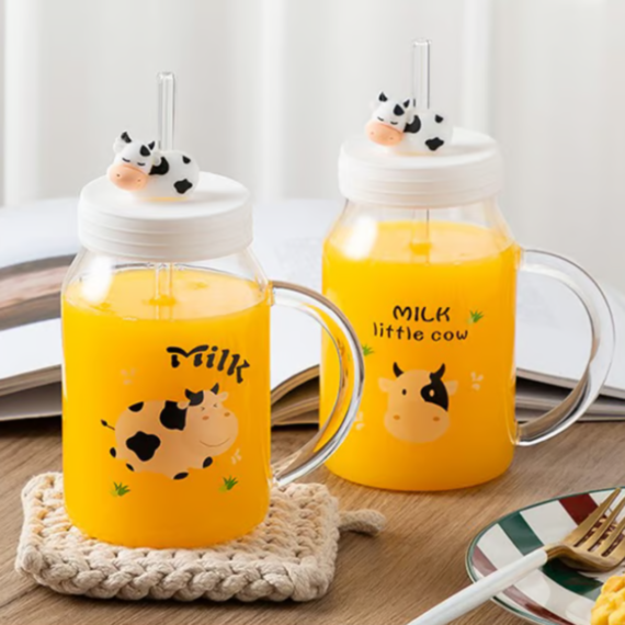 Glass Straw Cup 560ML