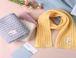 Twisted Knit Embroider ed Rabbit Scarf
