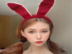 Headband/red rabbit ear hair band