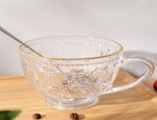 Gold-rimmed diamond-shaped breakfast cup 400ML